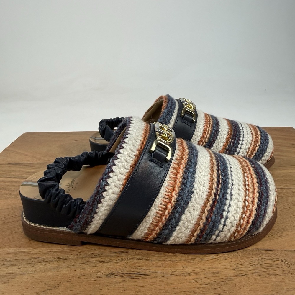 New Big Kids Sam Edelman Juney Navy Knit Clogs Shoes‎ Size 1 Y